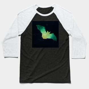 Green Galaxy Emo Bat Baseball T-Shirt